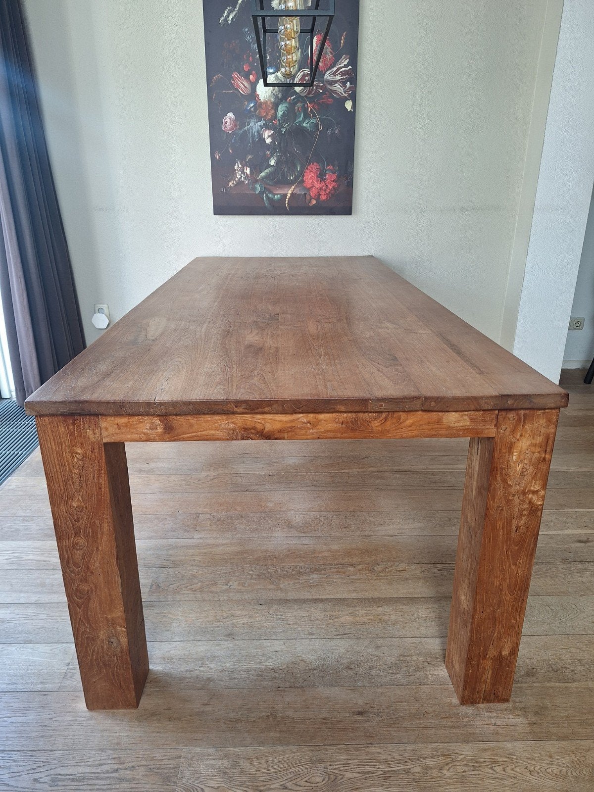 2.20/1.00 teak, Huis en Inrichting, Tafels | Eettafels, Ophalen, Rechthoekig