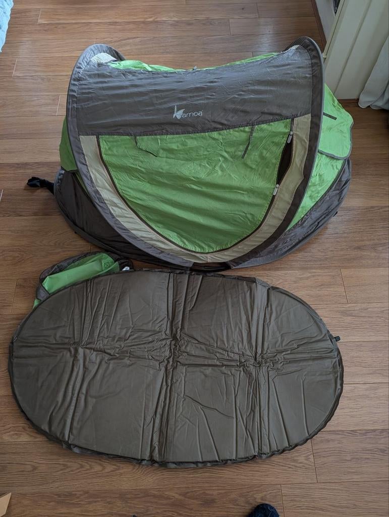 Peuter Pop Up Campingbedje met Matras, Ophalen of Verzenden, Zo goed als nieuw, Reisbedje