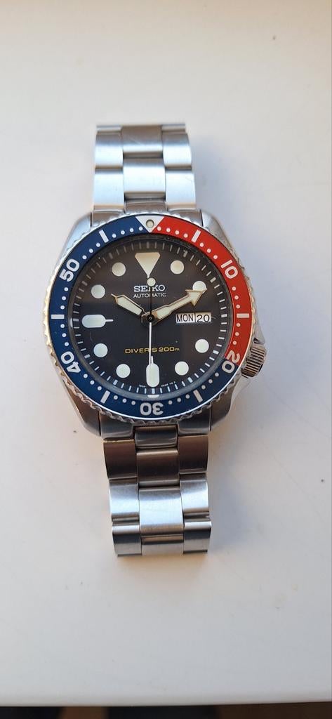 Seiko SKX 009, Sieraden, Tassen en Uiterlijk, Horloges | Heren, Ophalen, Zo goed als nieuw, Staal, Seiko
