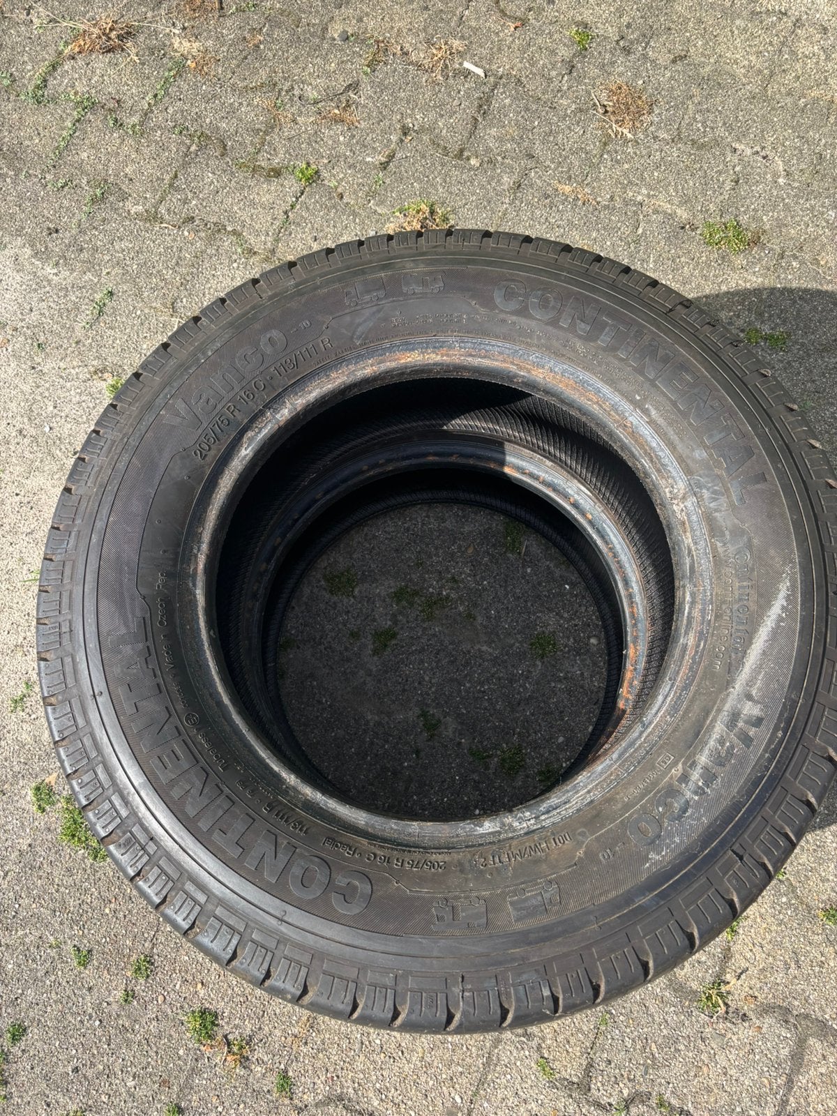 Bedrijfwagen  banden 205/75r16 continetal, Auto diversen, Aanhangwagen-onderdelen, Ophalen of Verzenden, Zo goed als nieuw