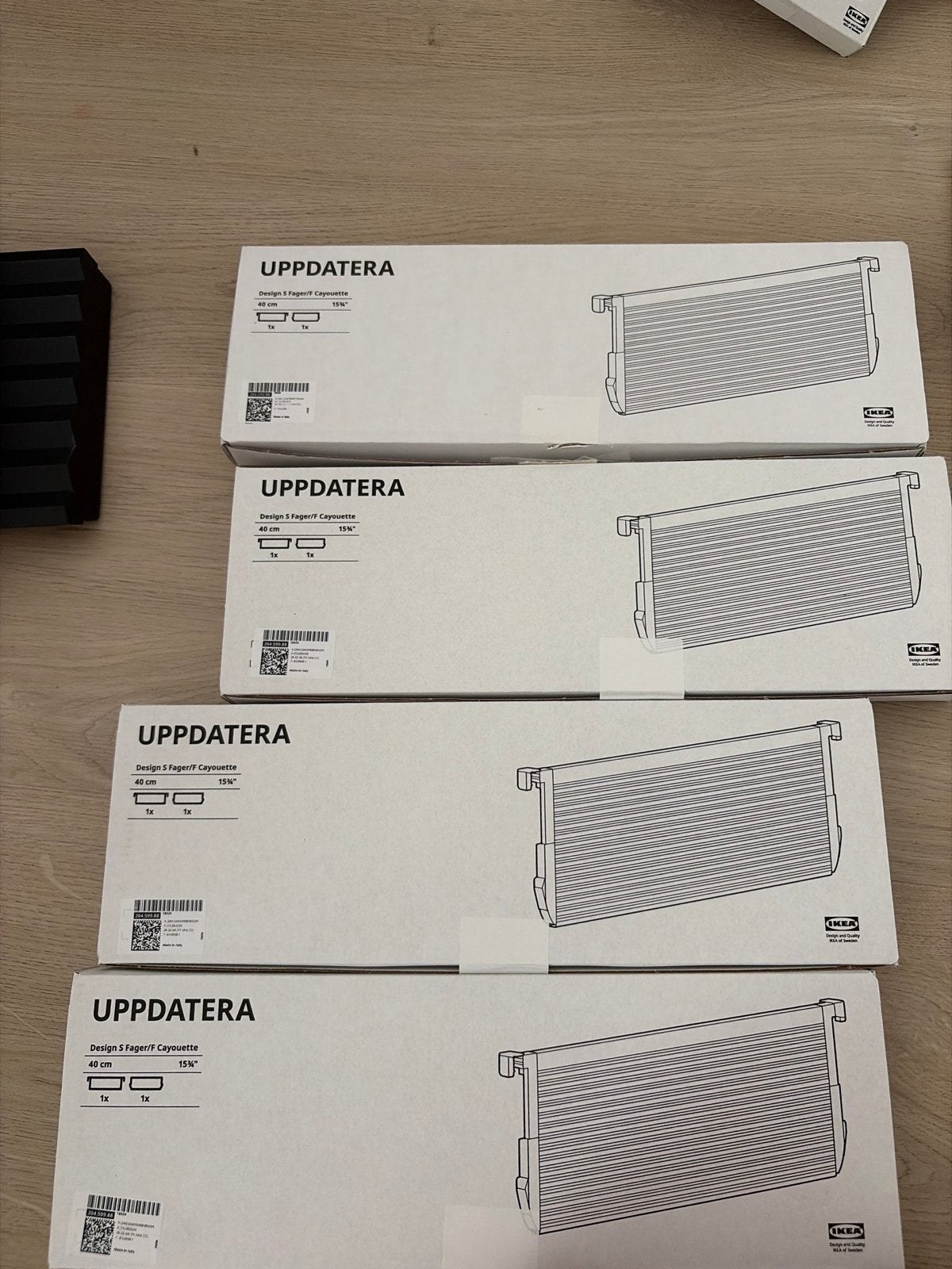 4x IKEA UPPDATERA Design 5 Fager/F Cayouette 40 cm, Ophalen, Nieuw