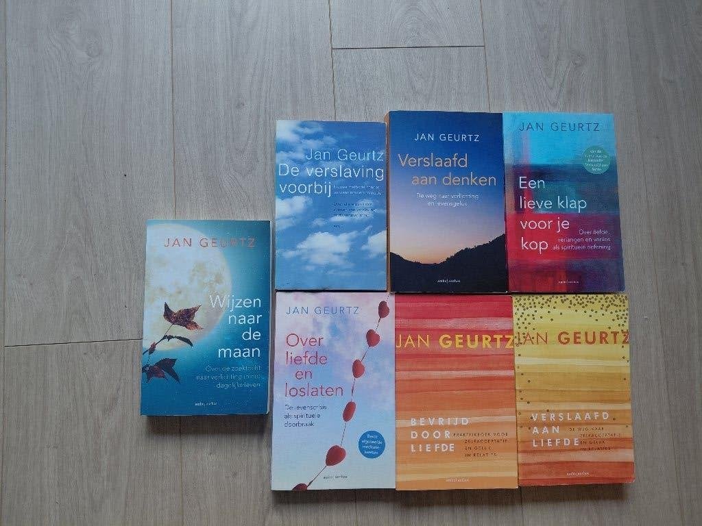 7 x Jan Geurtz - Verslaafd aan liefde & Een lieve klap voor, Boeken, Ophalen of Verzenden, Zo goed als nieuw