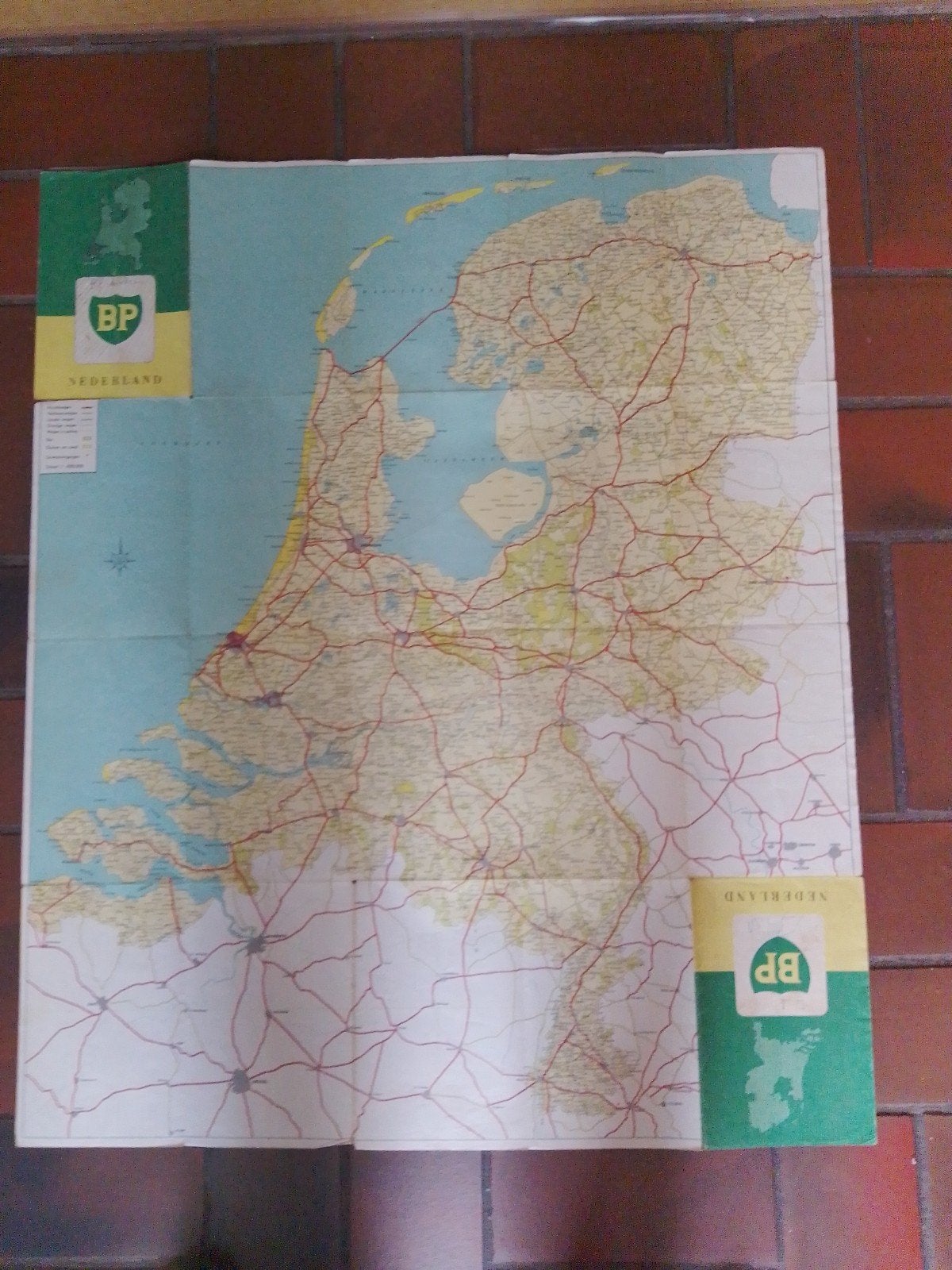 Oude bp kaart van Nederland zonder zuid flevoland, Gelezen, Ophalen of Verzenden, Landkaart, 1800 tot 2000