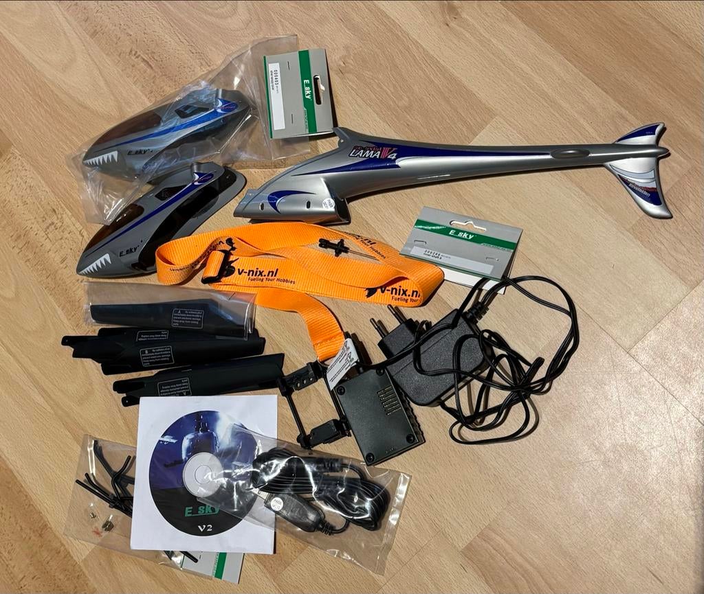 Onderdelen E-Sky Lama V4 Co-Axial Helikopter - Na Crash, Hobby en Vrije tijd, Ophalen, Gebruikt, Elektro, Helikopter
