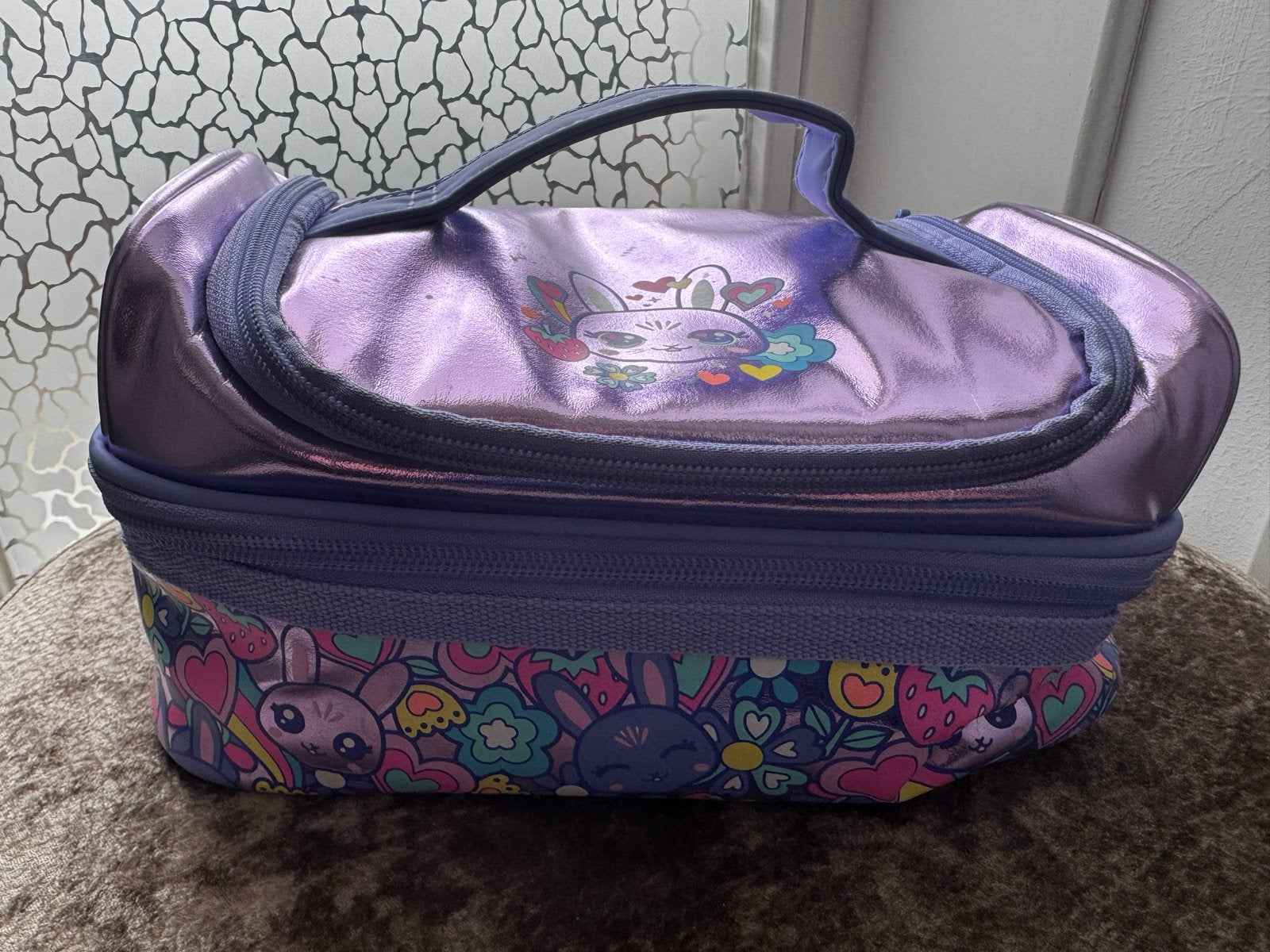 Smiggle lunchtas uit Dubai - Paars met konijntjes, Ophalen of Verzenden, Zo goed als nieuw