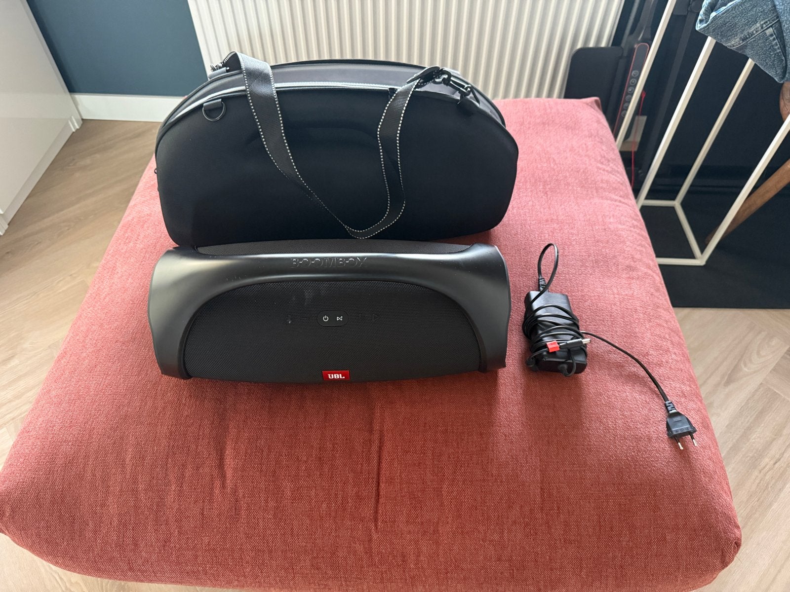 JBL Boombox 1 met opbergtas en lader, JBL, Ophalen of Verzenden, Zo goed als nieuw, Draagbare speaker