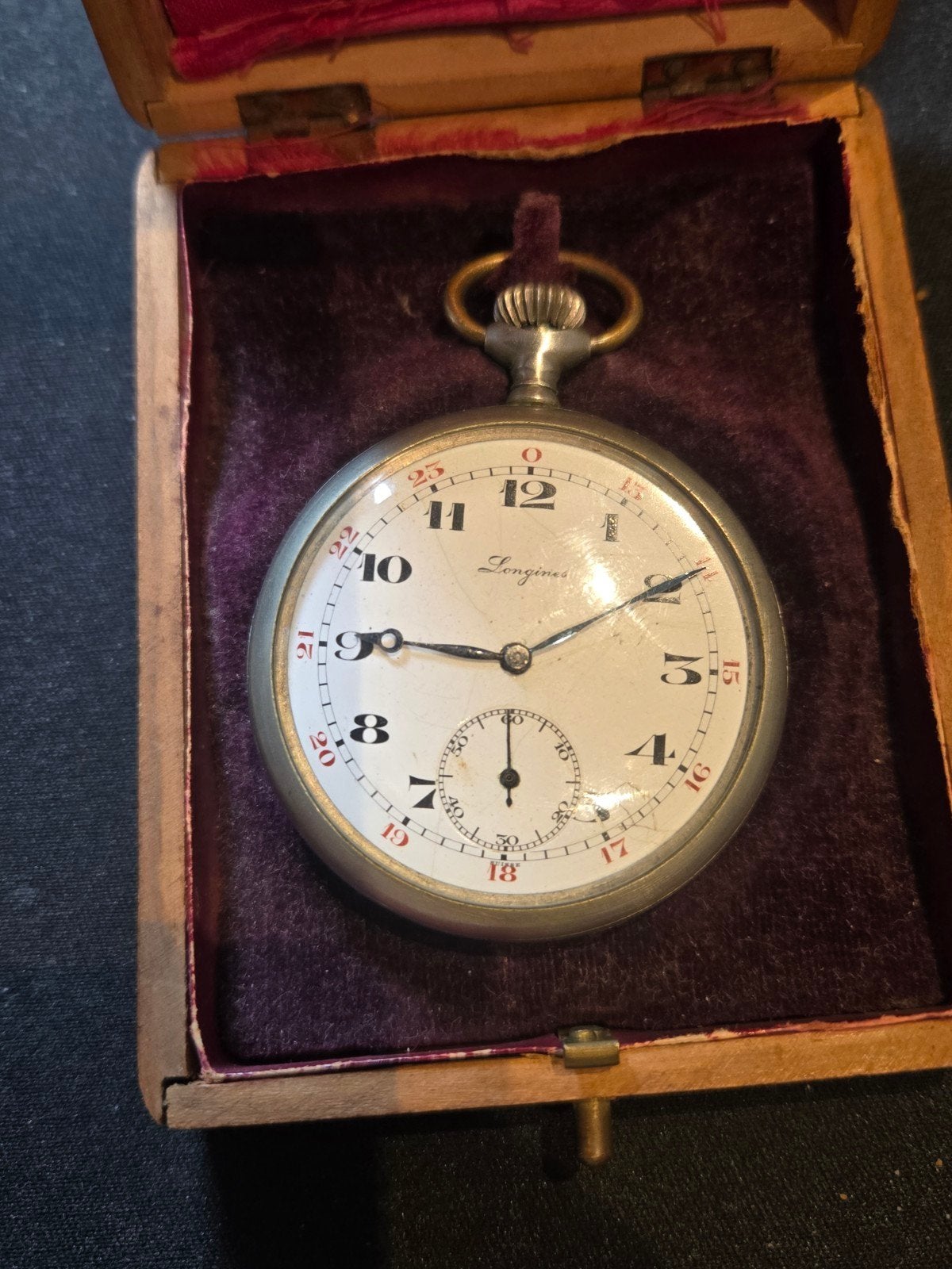 Zilveren Longines Zakhorloge - 50mm / 86,50 gram, Ophalen of Verzenden, Zilver, Overige typen