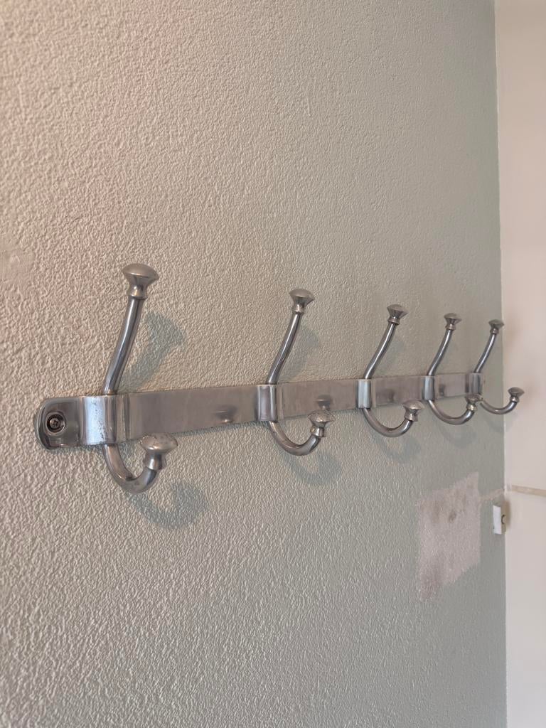 Chroom Kapstok met 5 Haken - 83 cm Breed, Gebruikt, Minder dan 100 cm, Metaal, Ophalen
