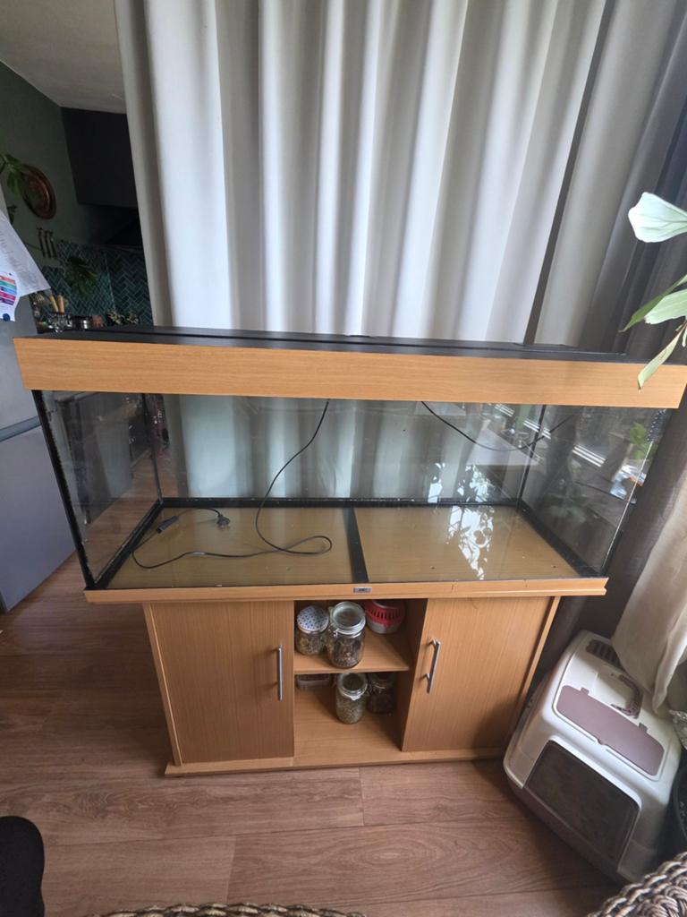 Aquarium met meubel, Ophalen, Gebruikt, Leeg aquarium