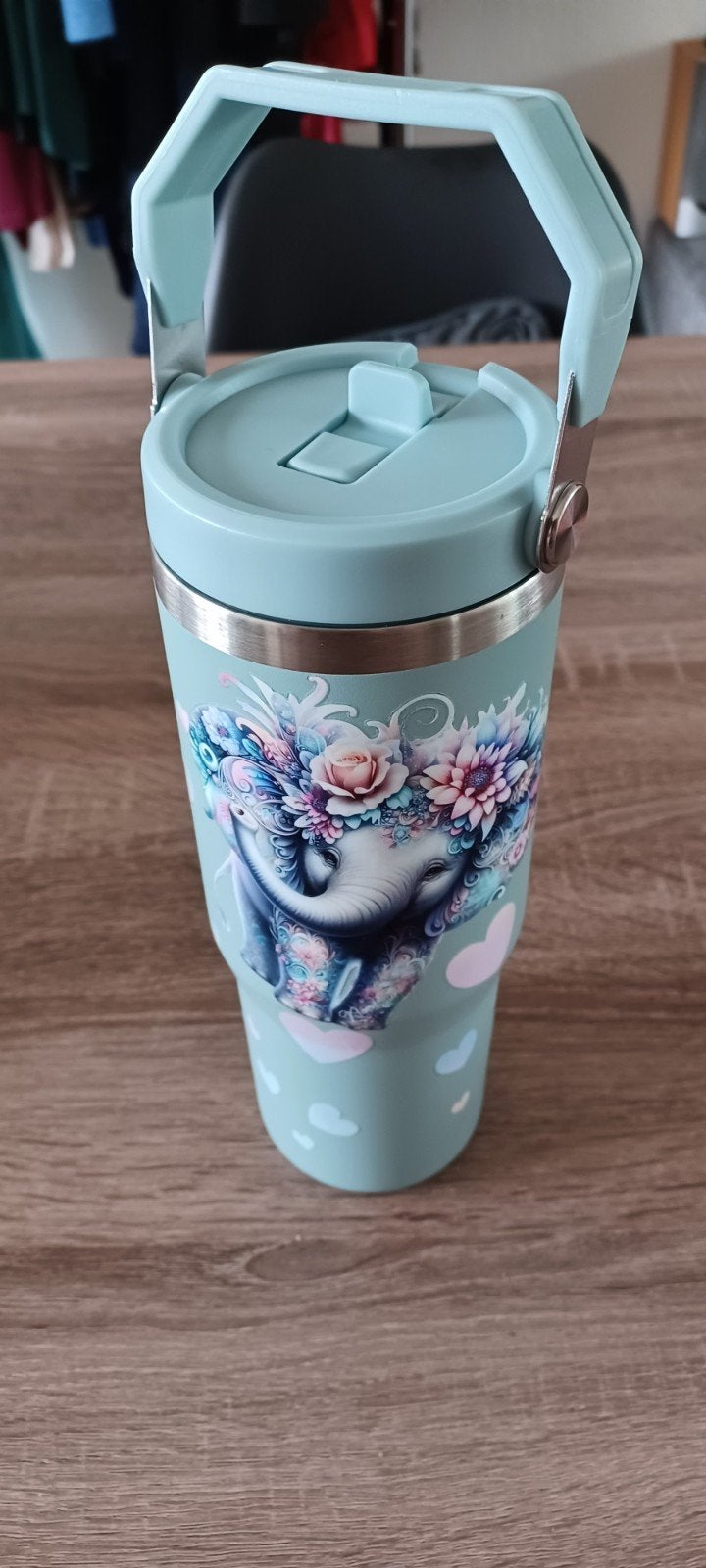Zelfgemaakte drinkbekers met UV DTF stickers - Olifant/Hond, Ophalen of Verzenden, Nieuw