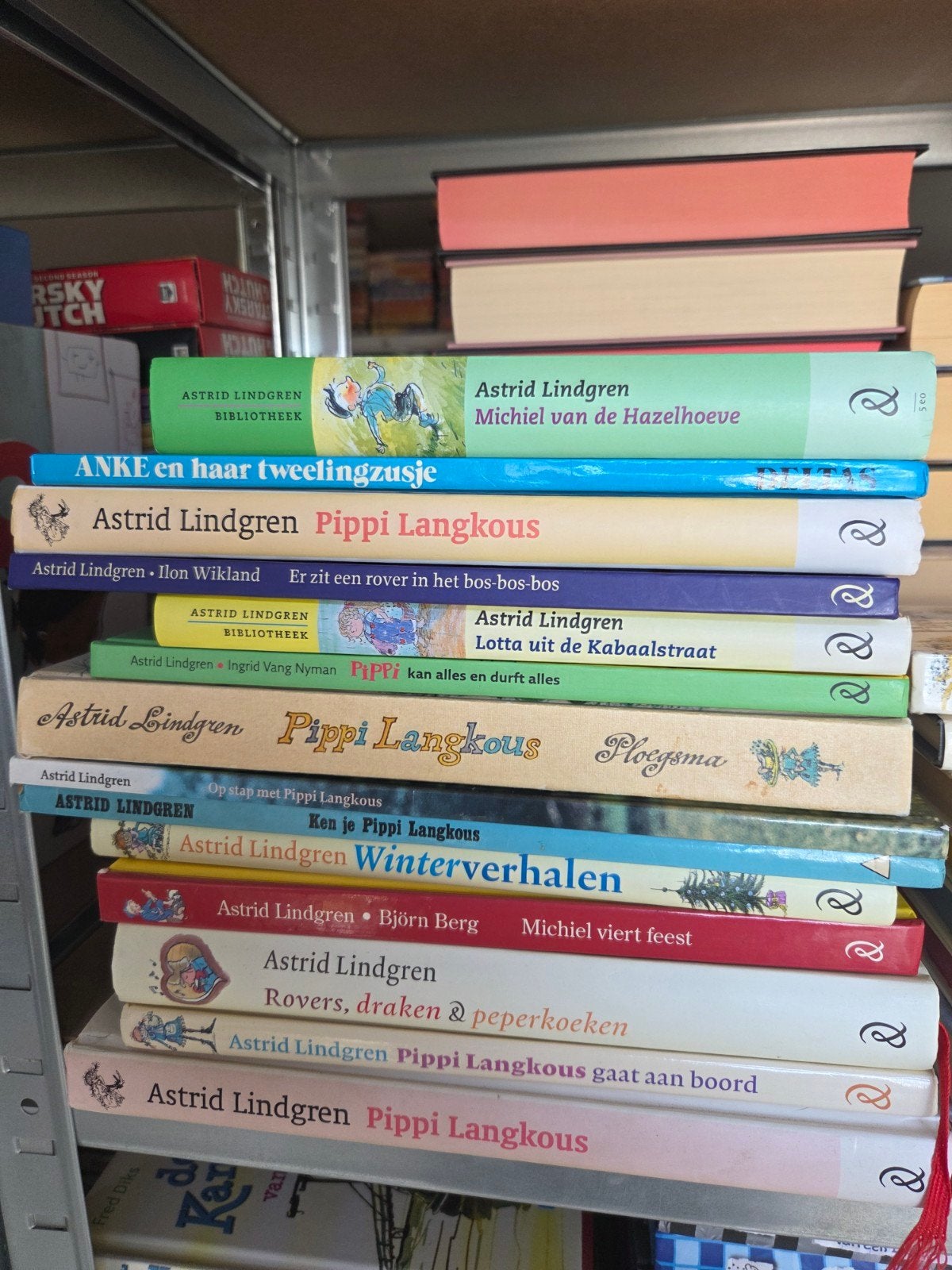 21x boeken - Astrid Lindgren oa Pippi Langkous + Bolderburen, Ophalen of Verzenden, Zo goed als nieuw