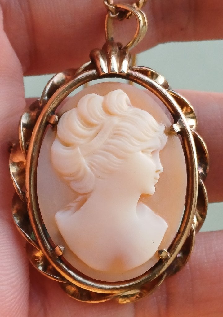 Antieke cameo broche/hanger, Sieraden, Tassen en Uiterlijk, Antieke sieraden, Ophalen of Verzenden, Overige materialen, Broche