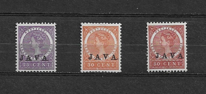 Koningin Wilhelmina - Java 1908, Postzegels en Munten, Postzegels | Nederlands-Indië en Nieuw-Guinea, Ophalen of Verzenden, Postfris