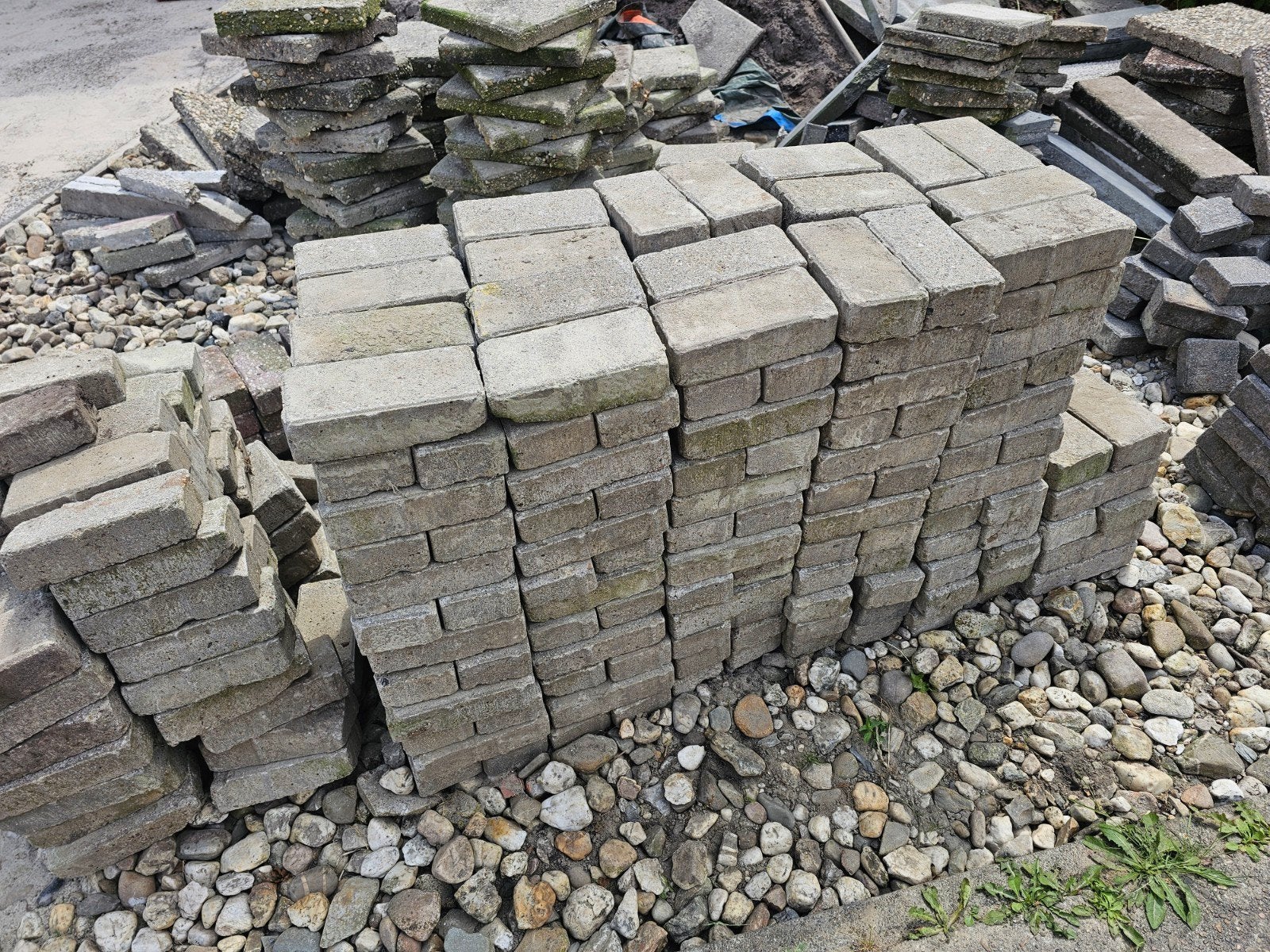 Betonklinkers, stoeptegels, grindtegels, Tuin en Terras, Tegels en Klinkers, Gebruikt, Terrastegels, Beton, Ophalen