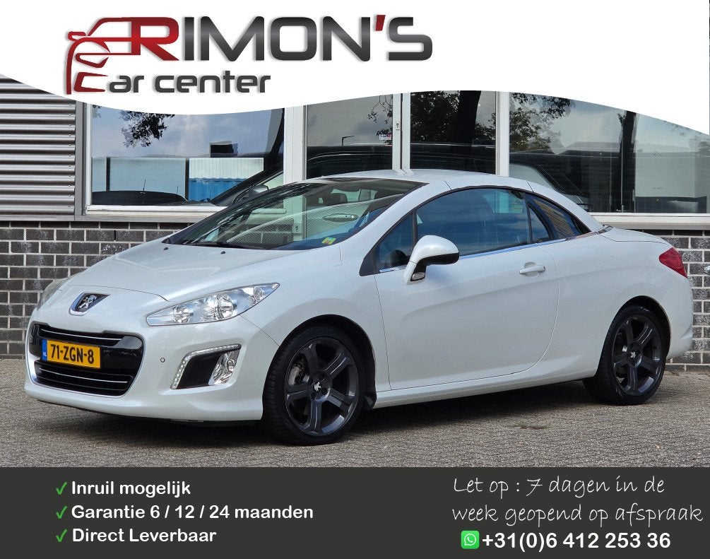 Peugeot 308 CC 1.6 THP Griffe Leder Navi Stoel+Nek Verwarmin, Voorwielaandrijving, Euro 5, 1490 kg, Gebruikt
