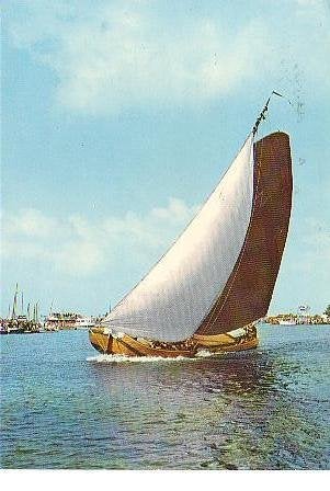 Ansichtkaart 	Friesland	Zeilsport	Skûtsje Woudsend, Verzenden, 1960 tot 1980, Gelopen, Friesland
