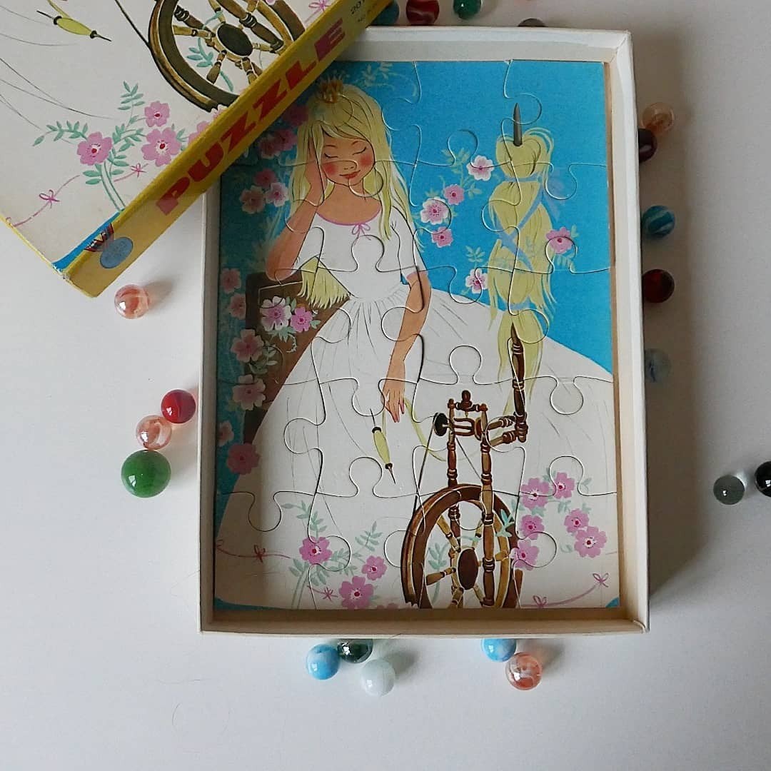 Vintage Repelsteeltje puzzel 20 stukjes, Ophalen of Verzenden, 10 tot 50 stukjes, Zo goed als nieuw, 2 tot 4 jaar