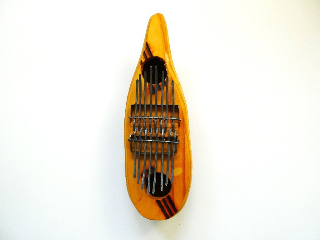 Grote Kalimba / Duimpiano handvervaardigd uit Zuid Afrika, Ophalen of Verzenden