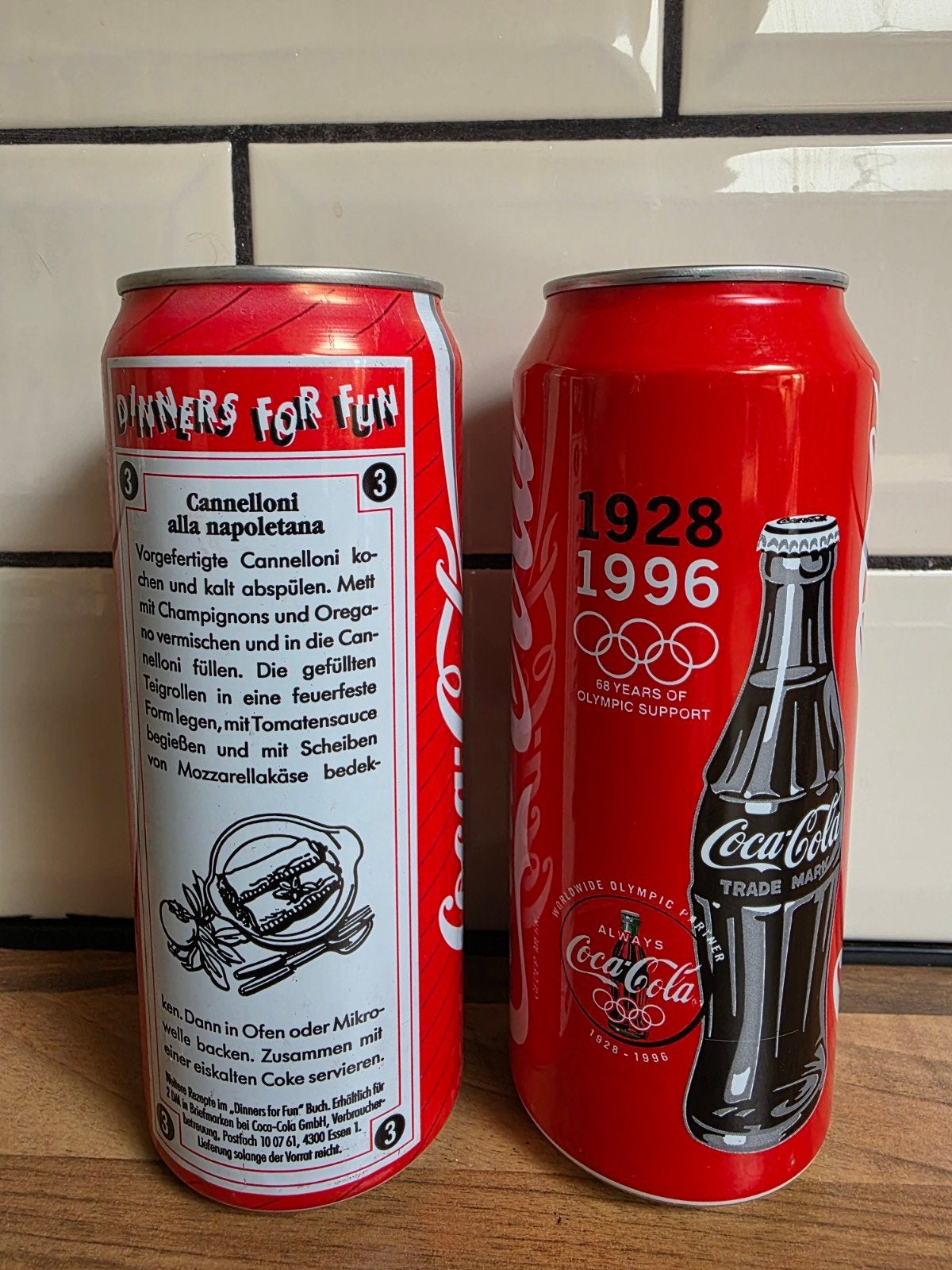 Vintage Coca-Cola blikjes 0,5 liter - 1996 Olympische Spelen, Ophalen of Verzenden, Gebruikt