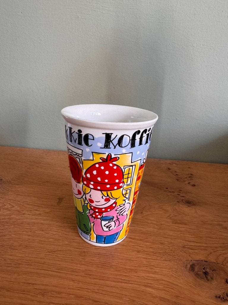 Blond Amsterdam Koffiebeker mok beker koffie, Verzenden, Gebruikt, Aardewerk, Kop(pen) en/of Schotel(s)