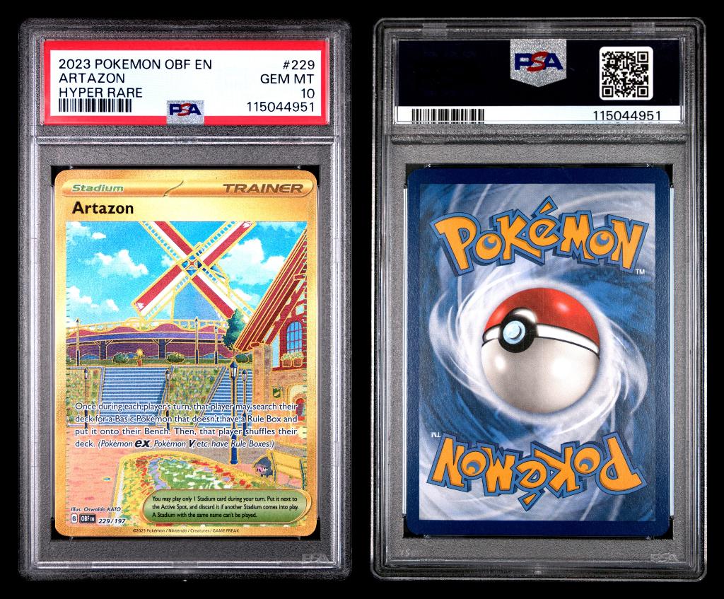 Artazon OBF 229 English PSA 10, Ophalen of Verzenden, Nieuw, Losse kaart, Foil