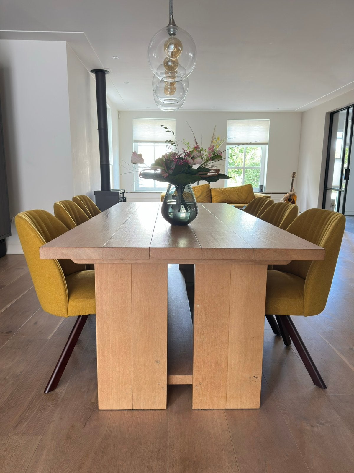 Eiken tafel., Huis en Inrichting, Ophalen, 100 tot 150 cm, Eikenhout, 200 cm of meer