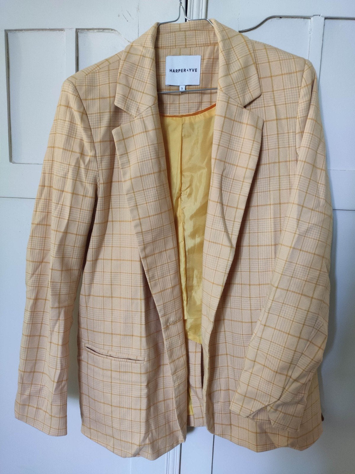 Harper + Yve Jasje/Colbert - Maat S, past ook als M, Kleding | Dames, Jasjes, Kostuums en Pakken, Harper + Yve, Geel, Ophalen of Verzenden