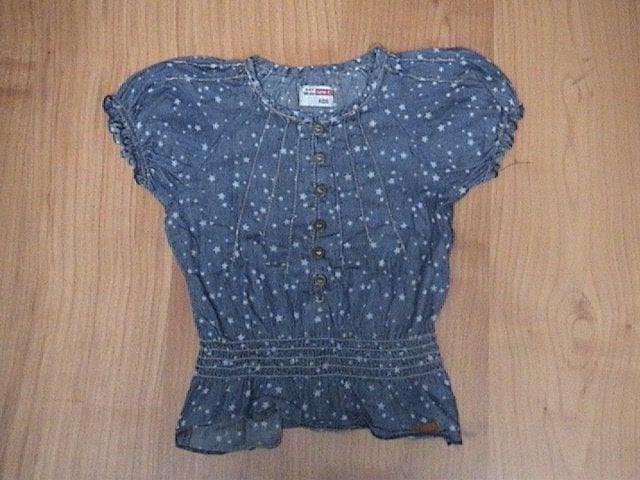 Name It Leuk blauw blousje / shirt met opdruk van sterretjes, Gebruikt, Meisje, Ophalen of Verzenden, Shirt of Longsleeve
