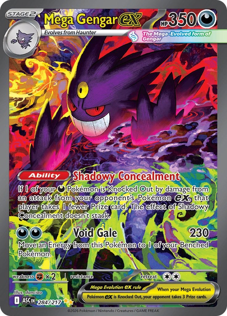 Zie Beschrijving Mega gengar ex 284 / 217 ascended heroes, Ophalen, Nieuw, Meerdere kaarten, Foil