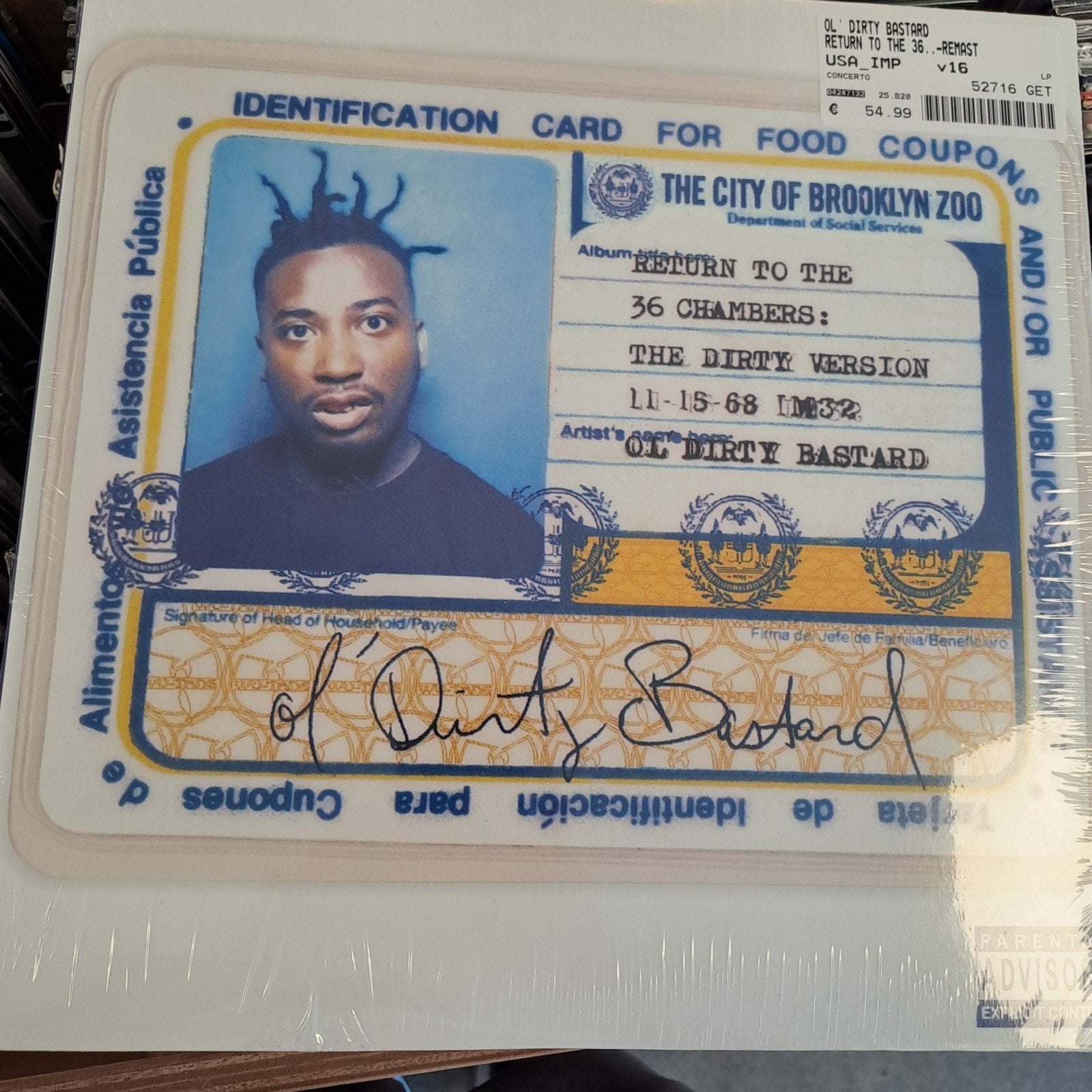 LP Ol' Dirty Bastard Return To The 36 Chambers Vinyl NEW, Cd's en Dvd's, Vinyl | Hiphop en Rap, Verzenden, 2000 tot heden, Nieuw in verpakking