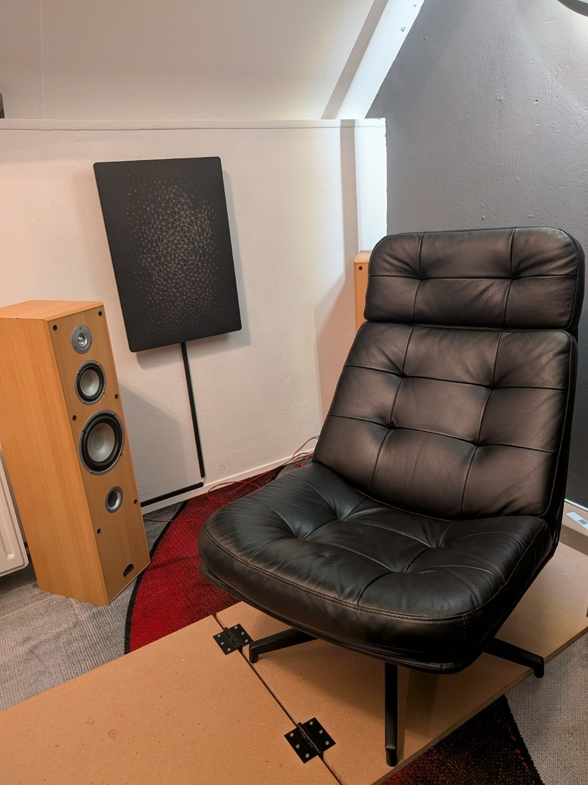 Ikea HAVBERG fauteuil, zwart, zo goed als nieuw, Huis en Inrichting, Ophalen, Zwart, Leer, Zo goed als nieuw
