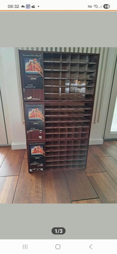 Vintage Karisma potlood display / opbergrek t.e.a.b., Ophalen