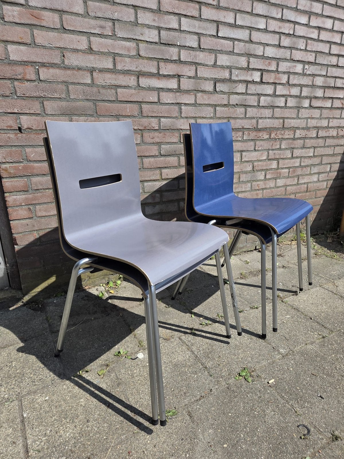 4x Mooie Stoel Stapelstoel, Ophalen, Gebruikt, Vier, X