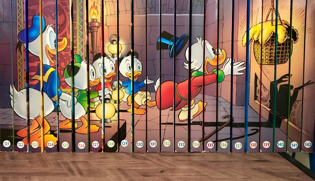 Prachtige complete rugtekening Donald Duck pocket 121-142!, Complete serie of reeks, Ophalen of Verzenden, Zo goed als nieuw, Donald Duck