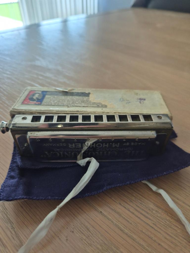 Vintage M. Hohner Chromonica Mondharmonica met doosje, Muziek en Instrumenten, Blaasinstrumenten | Mondharmonica's, Gebruikt, Overige typen