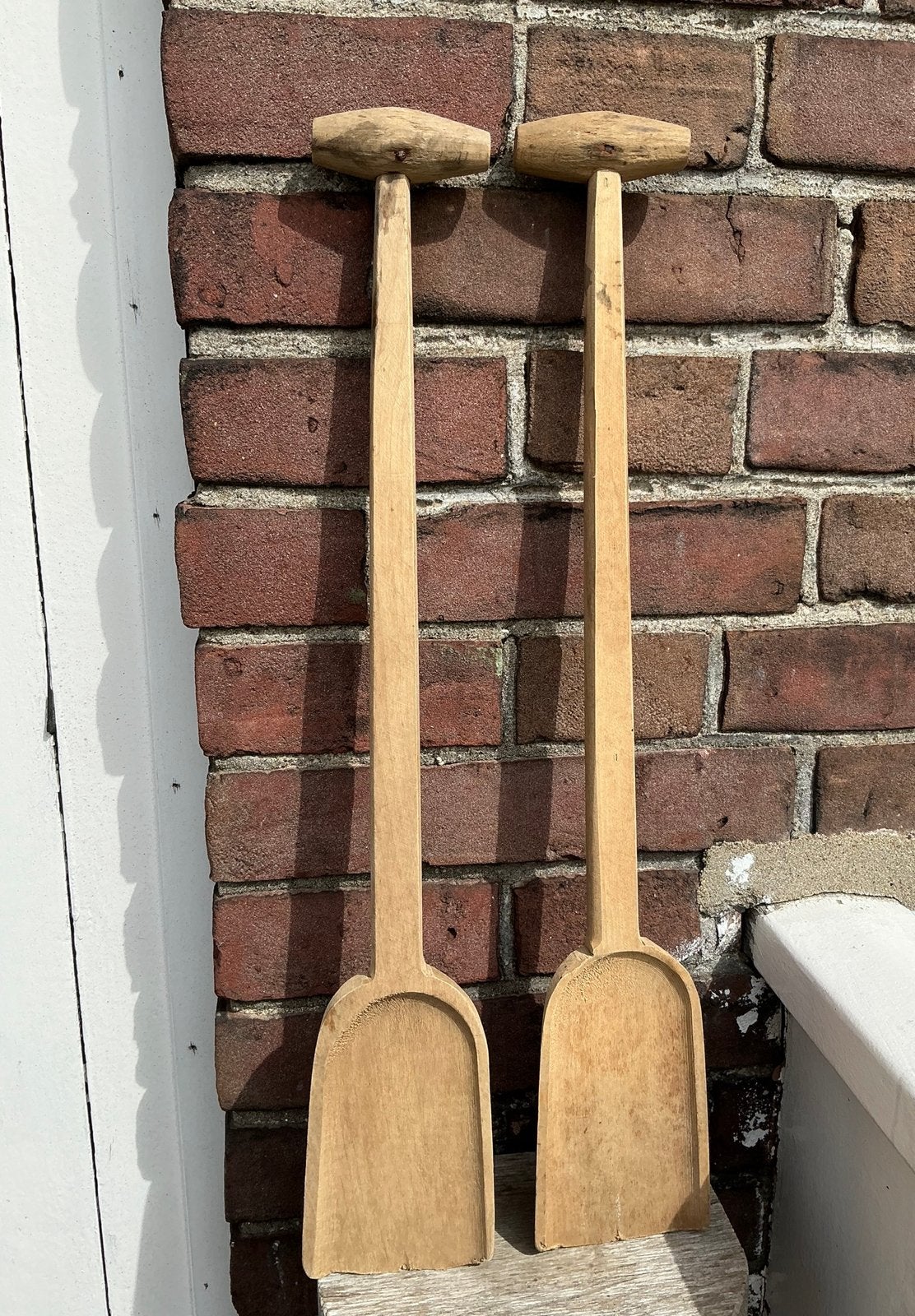2 Kleine licht houten schopjes, schepjes bv voor o /h strand, Ophalen of Verzenden