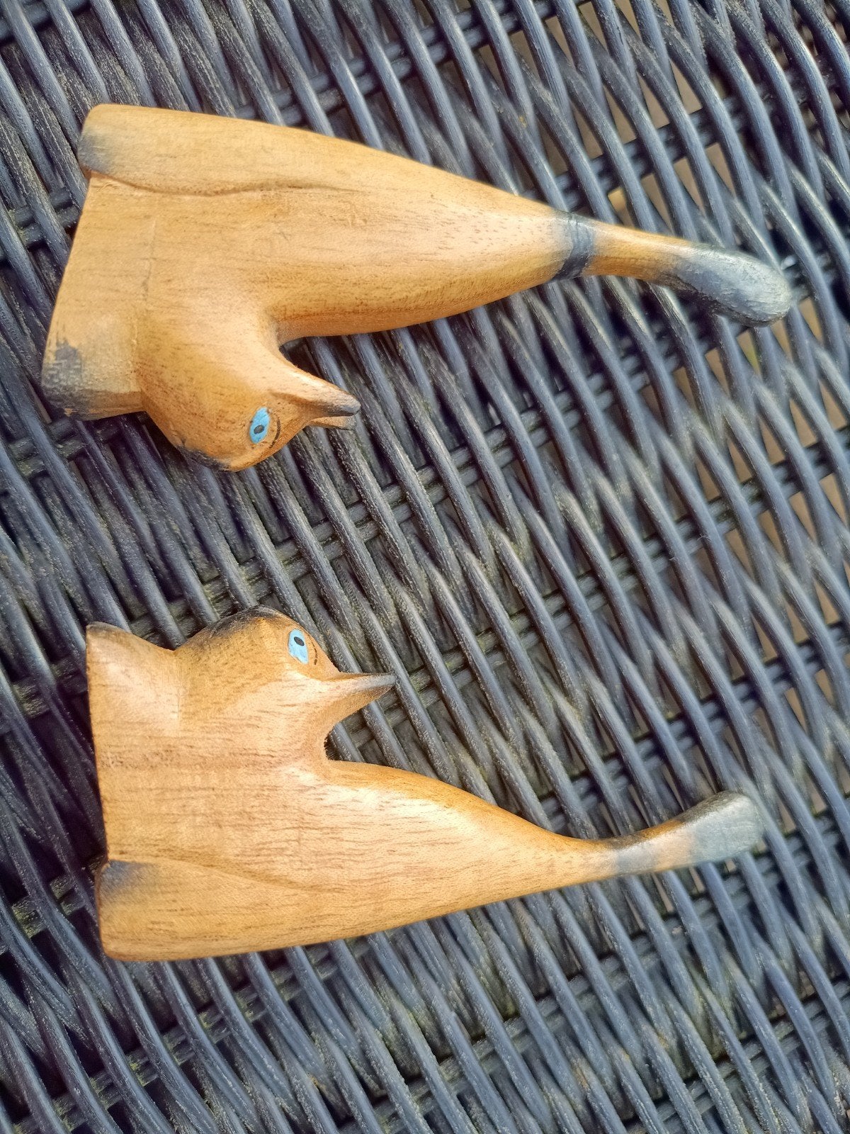 houten katten, Houtsnijwerk, Minder dan 20 cm, Ophalen of Verzenden, Zoogdier