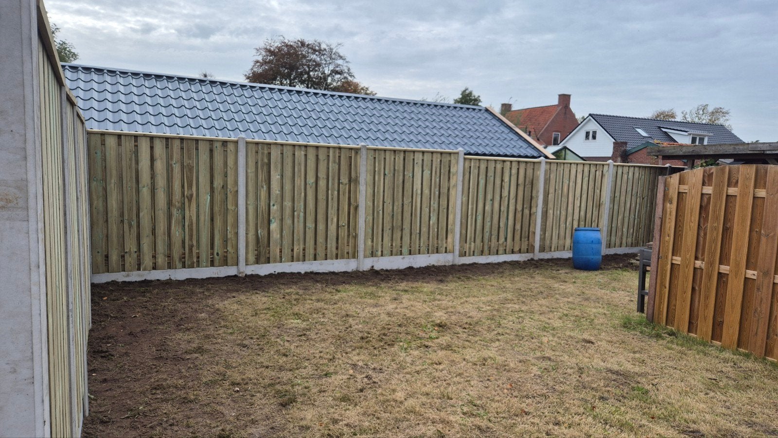 hout betonschutting Overkappingen, Straatwerk & Houtbouw, 1 tot 2 meter, 6 meter of meer, Nieuw, Ophalen of Verzenden