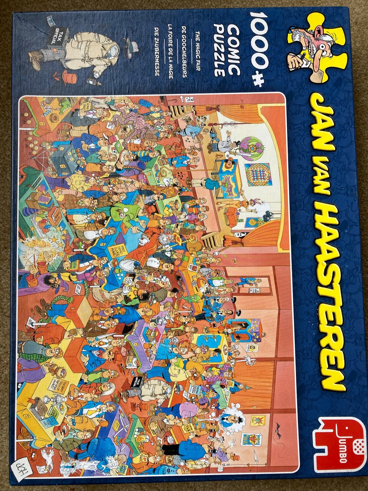 Jan van Haasteren De Goochelbeurs 1000 stukjes, Ophalen of Verzenden, 500 t/m 1500 stukjes, Zo goed als nieuw, Legpuzzel