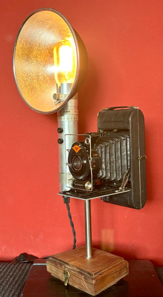 Tafellamp "Agfa Standard", Gebruikt, Vintage,Funky,Home,Decoratief,Cool,Design., Ophalen of Verzenden, Minder dan 50 cm