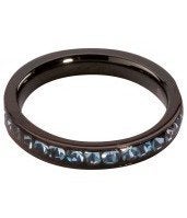 Blue AA1 Aqua Aura Zirkon Melano Style  Ring - maat 19 mm, Sieraden, Tassen en Uiterlijk, 19 tot 20, Nieuw, Dame of Heer, IJzer of Staal