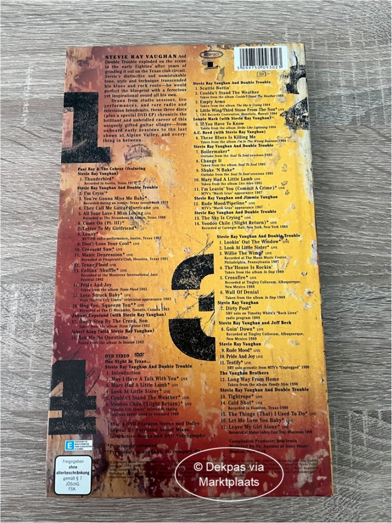 Dvd + 3 Cd's Stevie Ray Vaughan - Double Trouble, Alle leeftijden, Ophalen of Verzenden, Gebruikt, Muziek en Concerten
