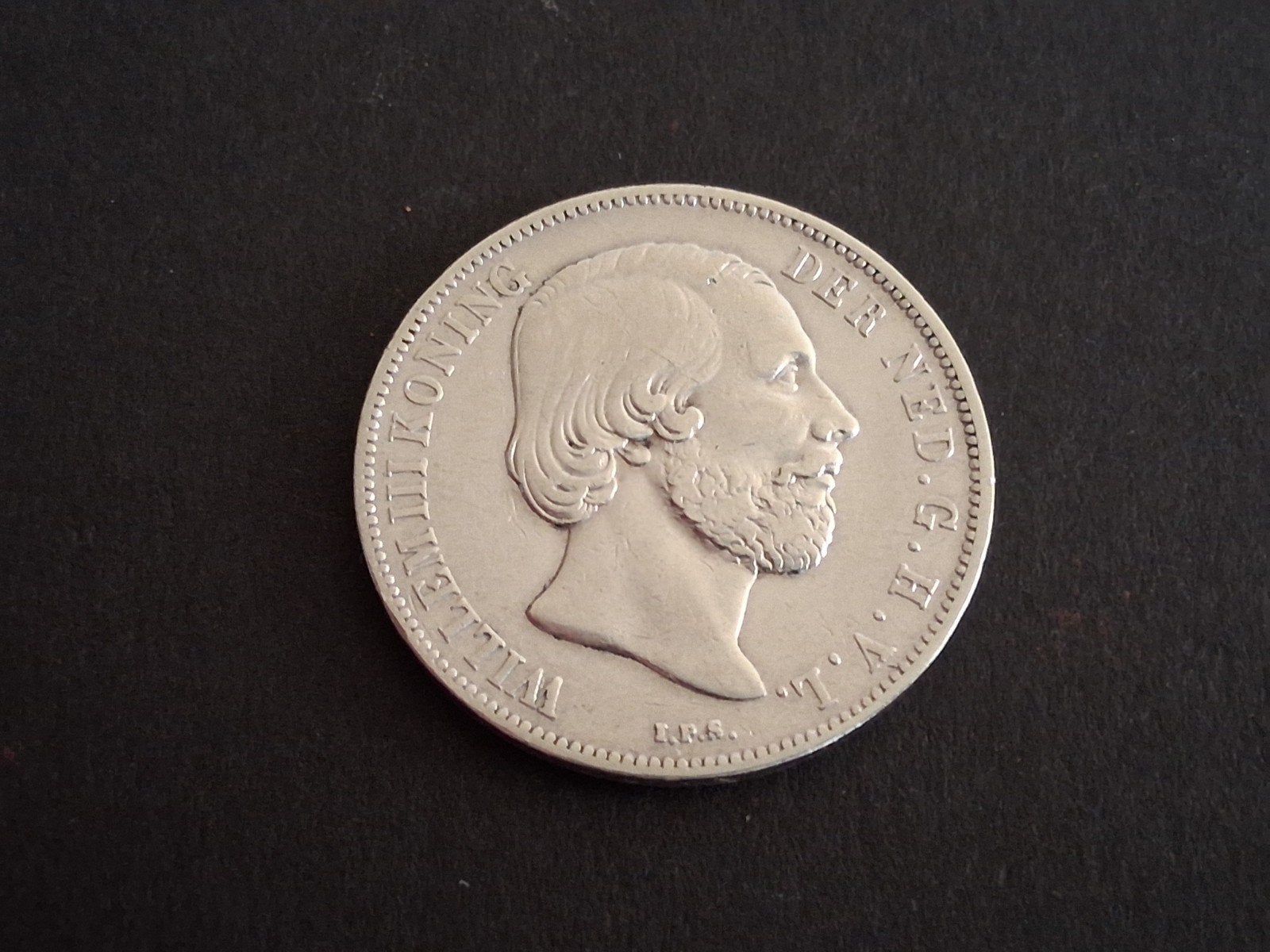 zilveren 1 gulden Willem 111 1865, Verzenden, Koning Willem III, Losse munt, Zilver