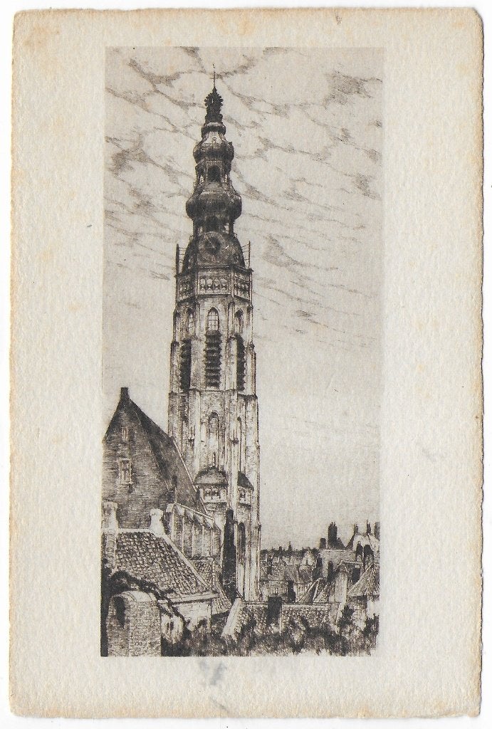 Middelburg Lange Jan Ongelopen Ansichtkaart (B7953), Verzamelen, Ophalen of Verzenden, 1960 tot 1980, Ongelopen, Zeeland