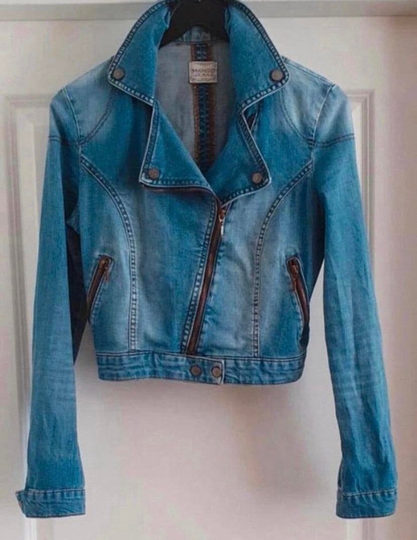 Stoer spijkerjack van MANGO..mt:s, B, A, C, Maat 36 (S)
