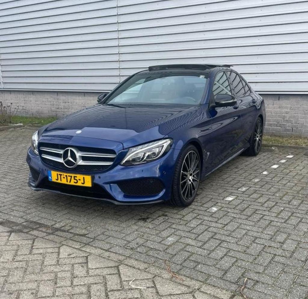 Mercedes-Benz C-Klasse AMG 7traps automaat 2017 Pano bomvol, Automaat, 1800 kg, Blauw, Particulier