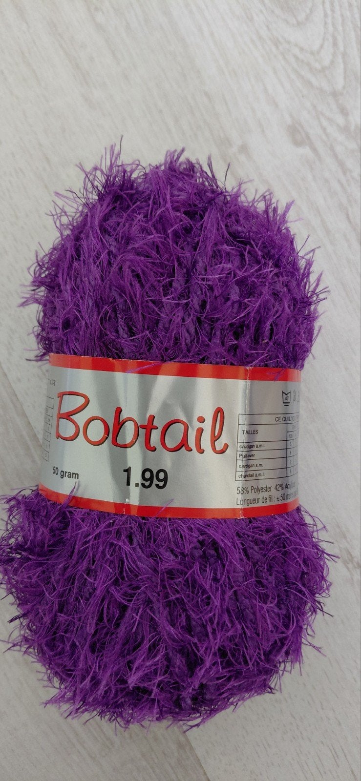 9x Bobtail pluizig garen - paars, Ophalen of Verzenden, Nieuw, Breien of Haken, Wol of Garen