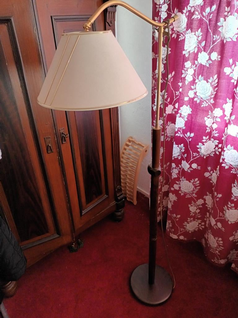 Elegante staande schemerlamp ALLEEN OPHALEN, Huis en Inrichting, Lampen | Vloerlampen, Ophalen, Gebruikt, Klassiek, Sfeervol, Stof