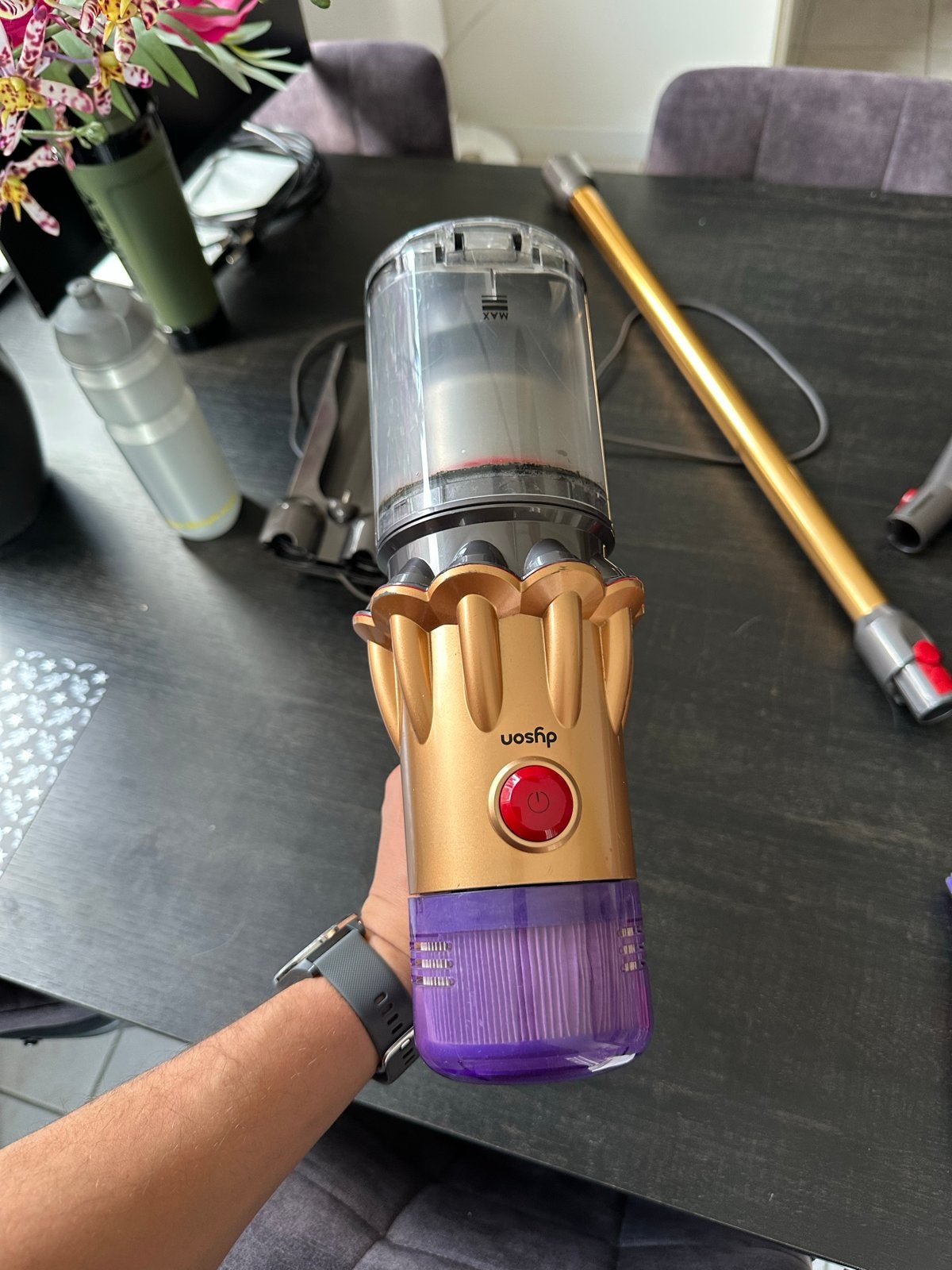 Dyson V12 Slim DEFECT + veel accessoires, Witgoed en Apparatuur, Stofzuigers, Gebruikt, Draadloos, Ophalen of Verzenden, Dyson