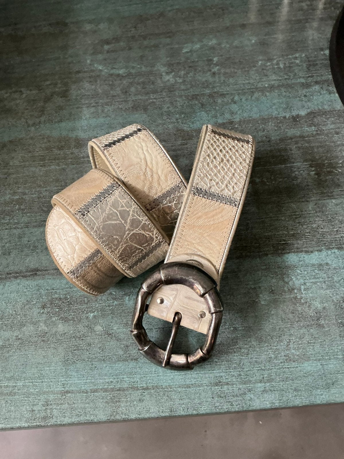 Nanni. Leren riem 80 cm., Ophalen of Verzenden, Gedragen, Overige kleuren, Nanni